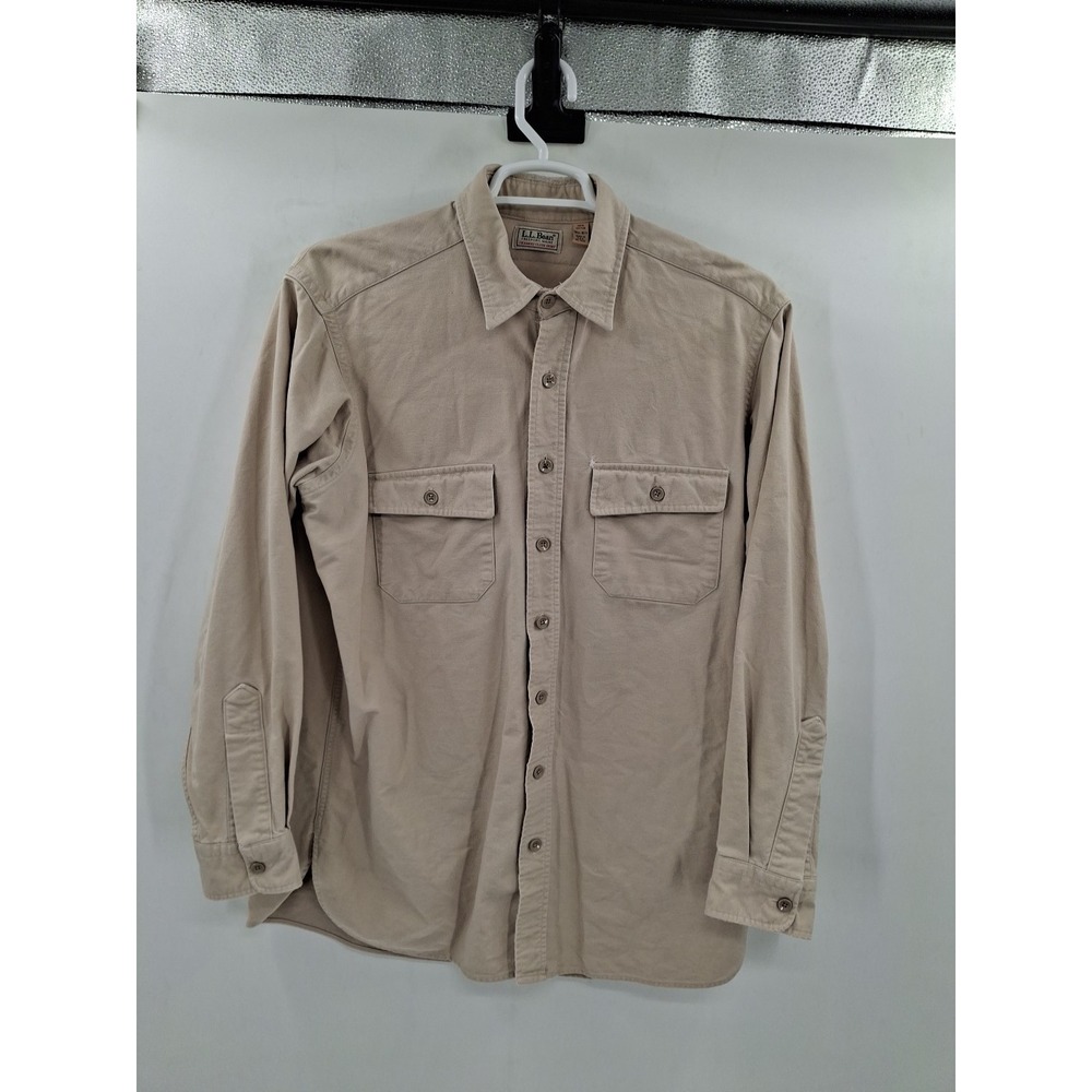 L.L. Bean Mens Chamois Cloth Shirt Tall 16 1/2 Made In USA